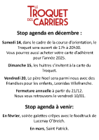 troquet des carriers stop agenda decembre 2024